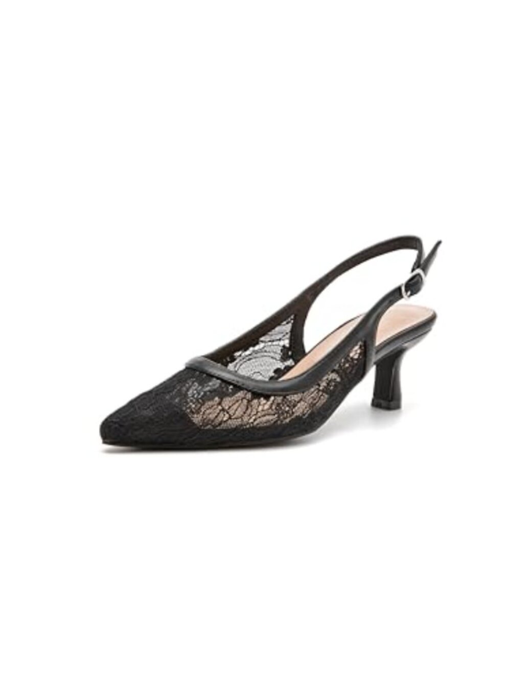 Women's Pointed Closed-Toe Mesh Stiletto High Heels Ankle Strap Dress Shoes